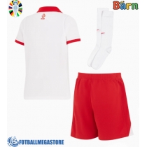 Fotballdrakt Barn Polen Hjemmedraktsett EM 2024 Kortermet (+ Korte bukser)